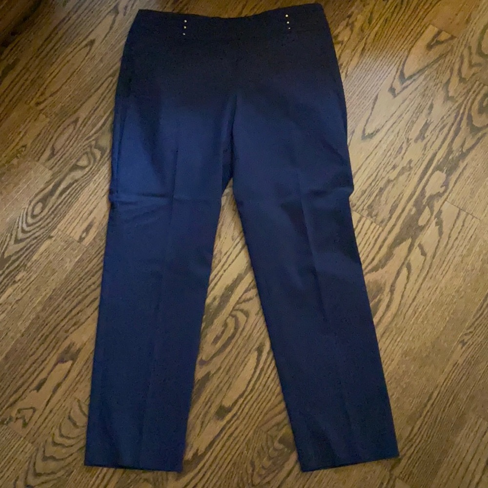 JM Collection Navy Women's Trousers